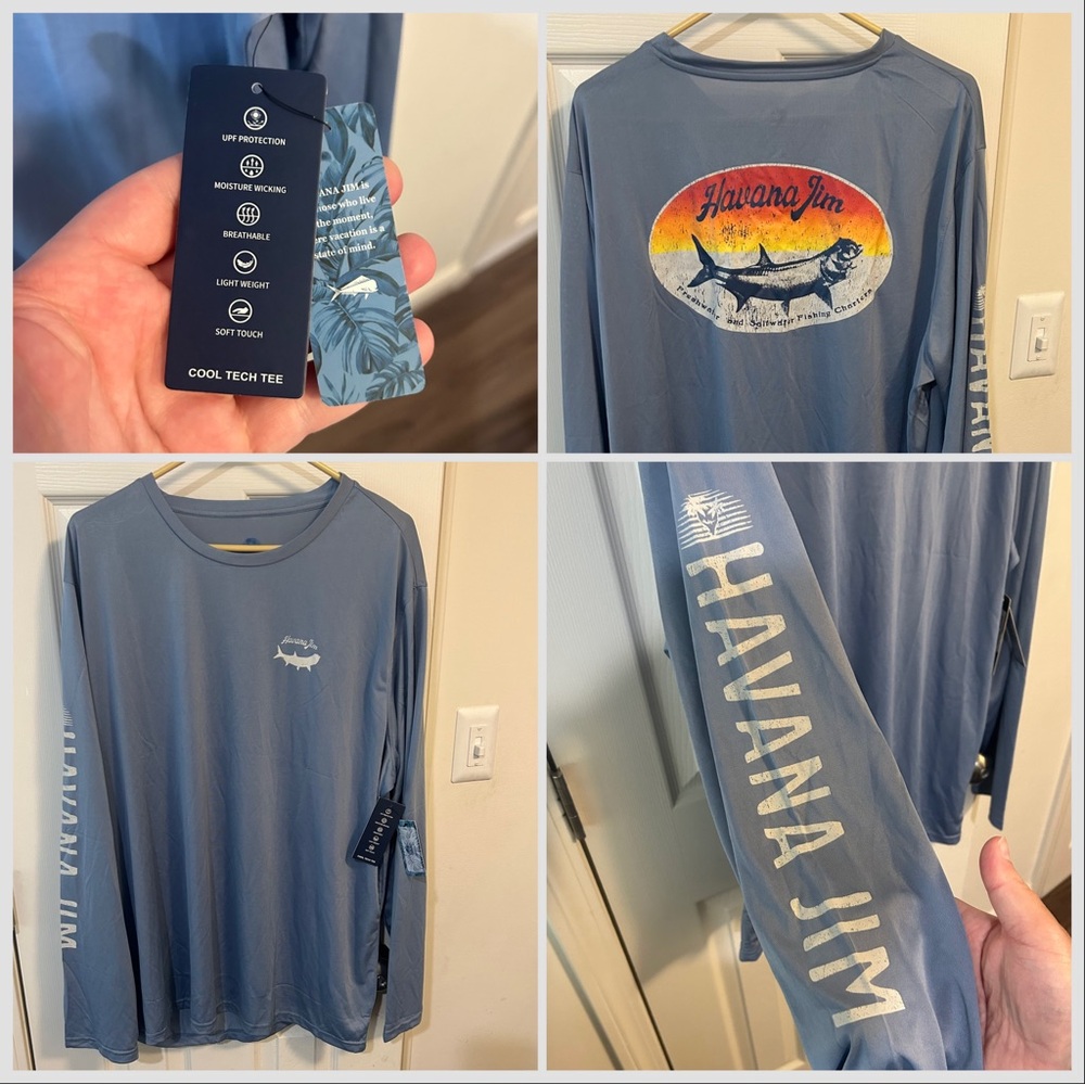 NWT Havana Jim Men’s Long Sleeve UPF Shirt. NEVER WORN - Picture 2 of 7
